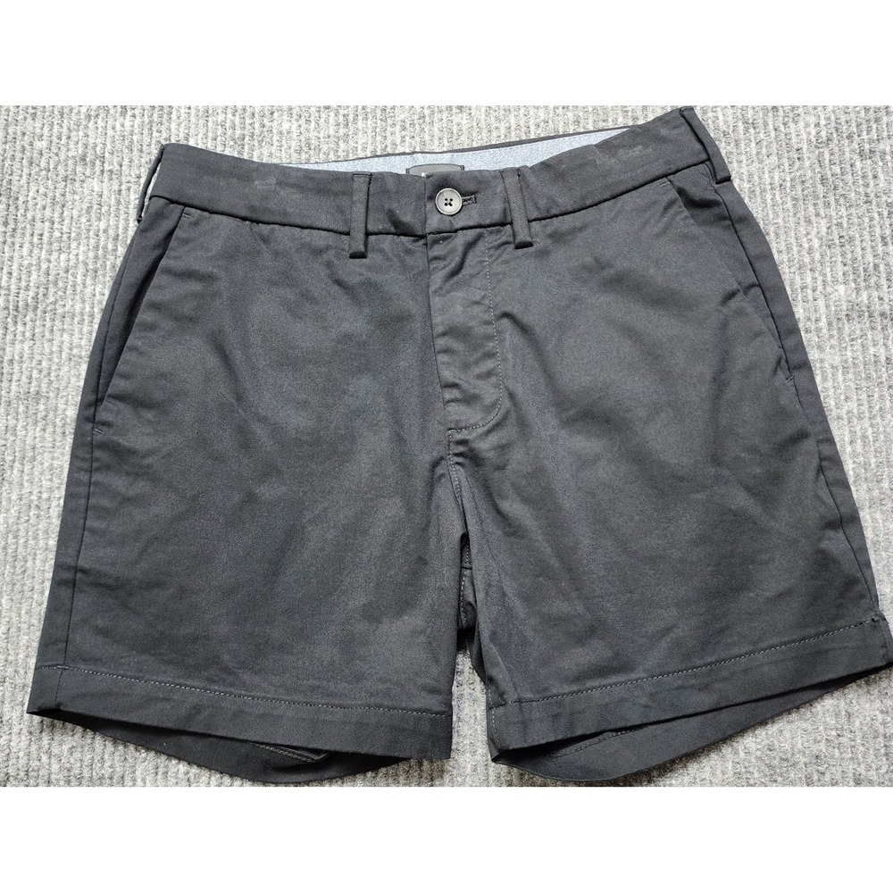 Express Mens Chino Shorts Black 6 Inseam Stretch Cotton Size 28